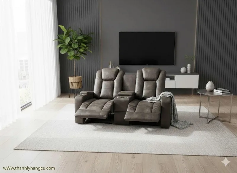 Ghế sofa chỉnh điện 2 chỗ da PU 9213-2PW - ảnh 1