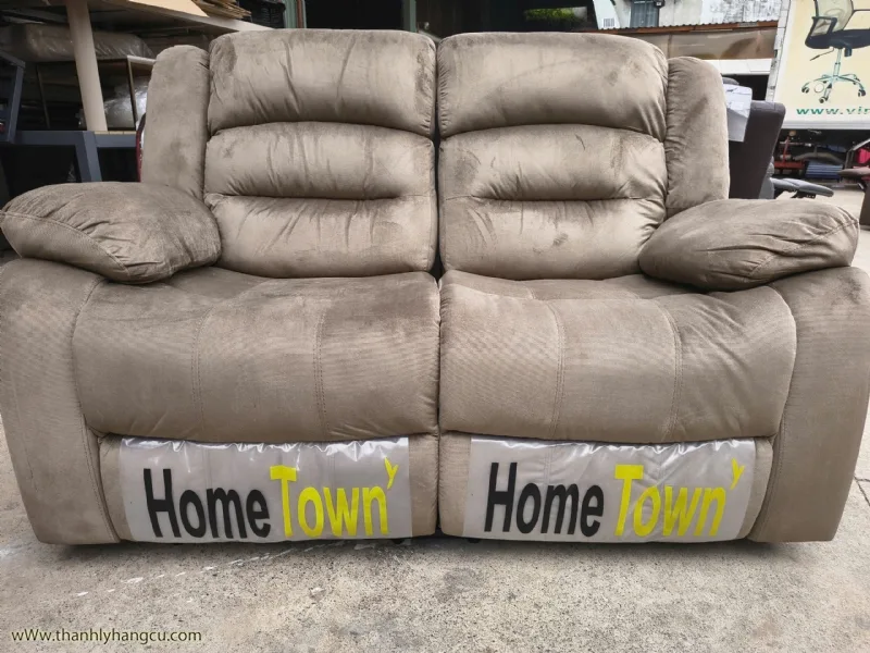 GHẾ SOFA ĐÔI 2 CHỔ THƯ GIẢN CHỈNH CƠ DA XÁM - Nội thất thanh lý giá 4.900.000&nbsp;₫ danh mục Sofa