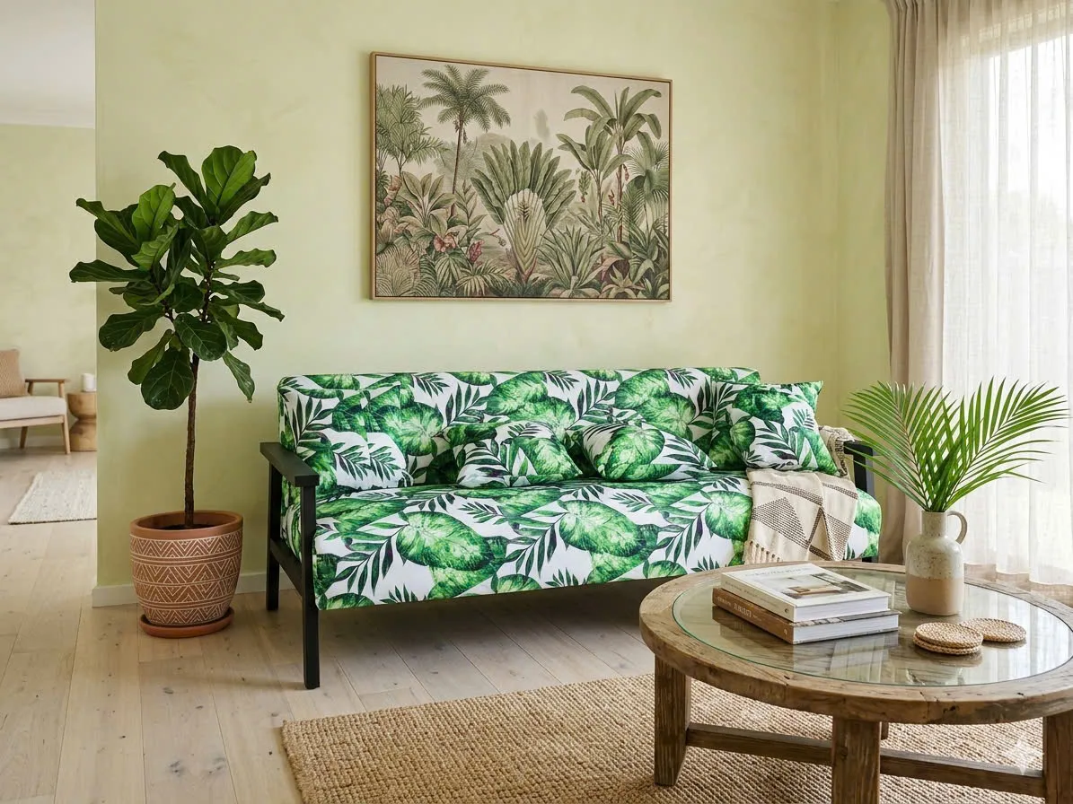 Sofa Giường Hoa Văn Lá - ảnh 1