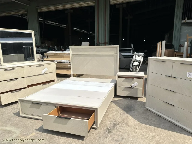 COMBO SET PHÒNG NGỦ GIƯỜNG TỦ 4 MÓN FD MATRIX - Nội thất thanh lý giá 14.500.000&nbsp;₫ danh mục Giường